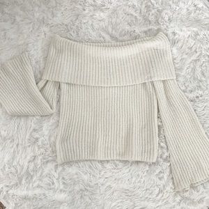 Off-the-shoulder sweater top